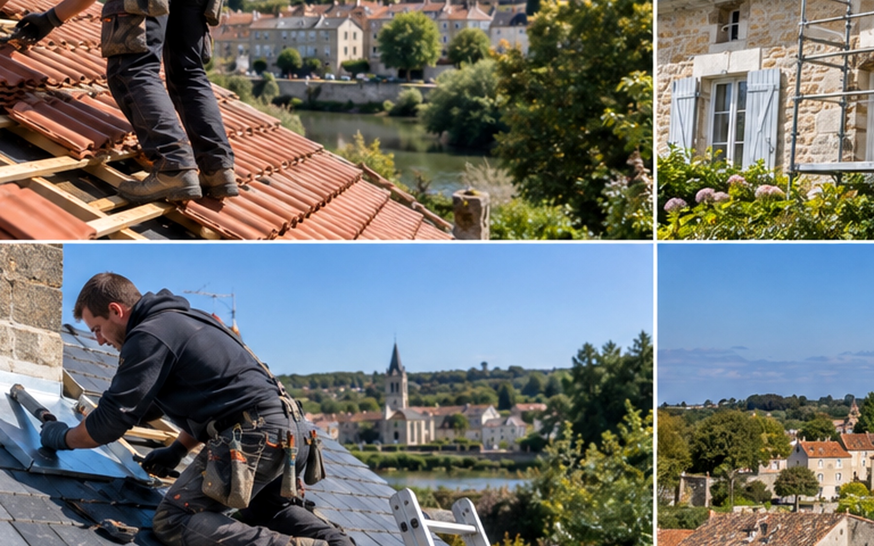 Chantier de couverture sur habitation bretonne à Plouaret